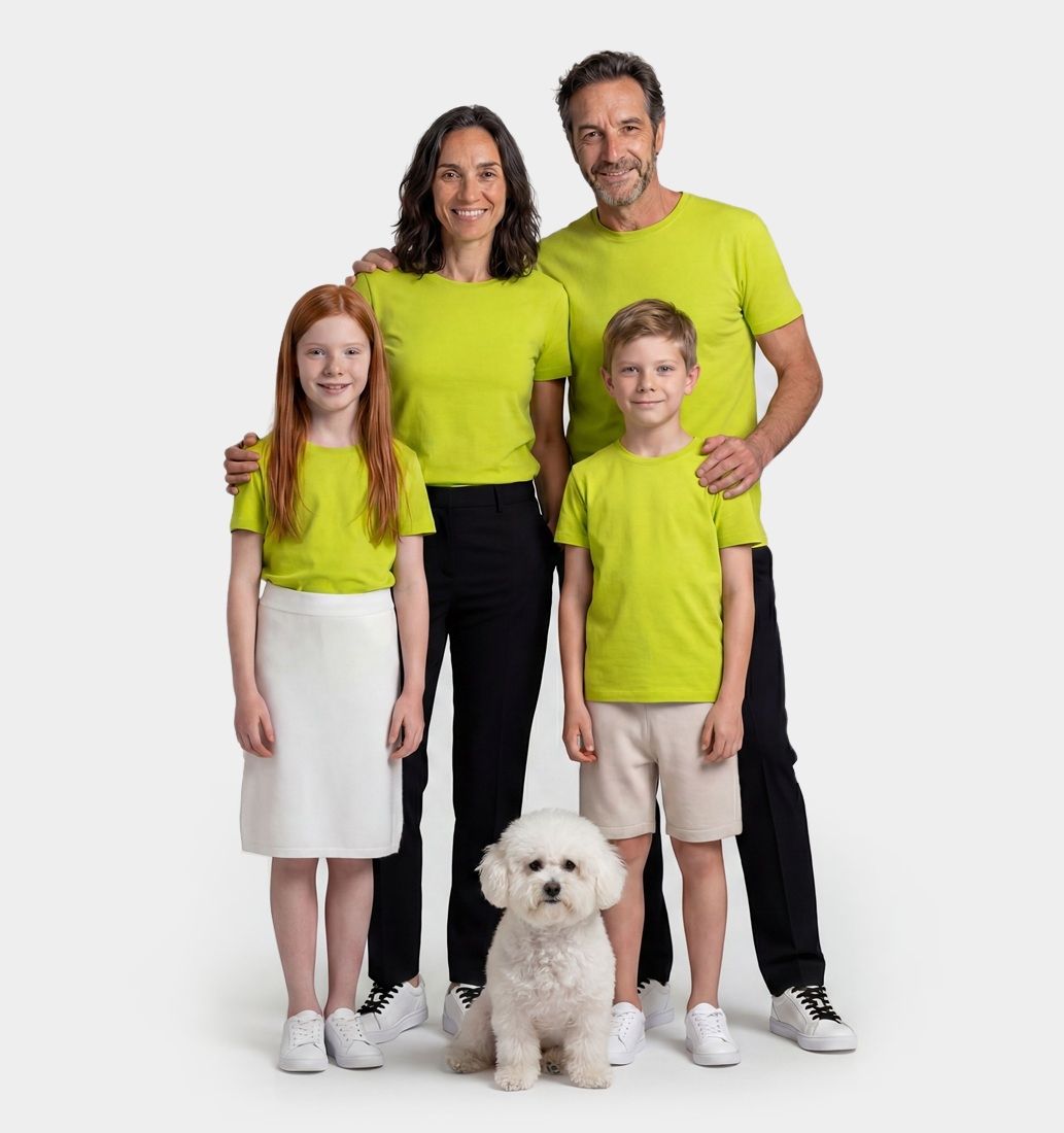 Gelijke kleding voor het hele gezin
